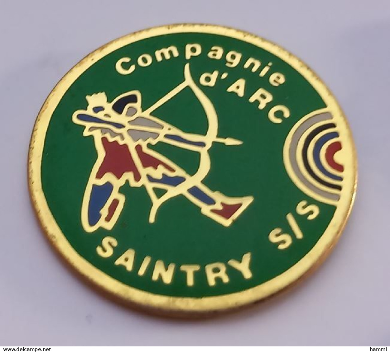 N255 Pin's Tir à L'arc Compagnie D'arc Saintry S/s Sur-Seine Essonne Achat Immédiat - Tir à L'Arc