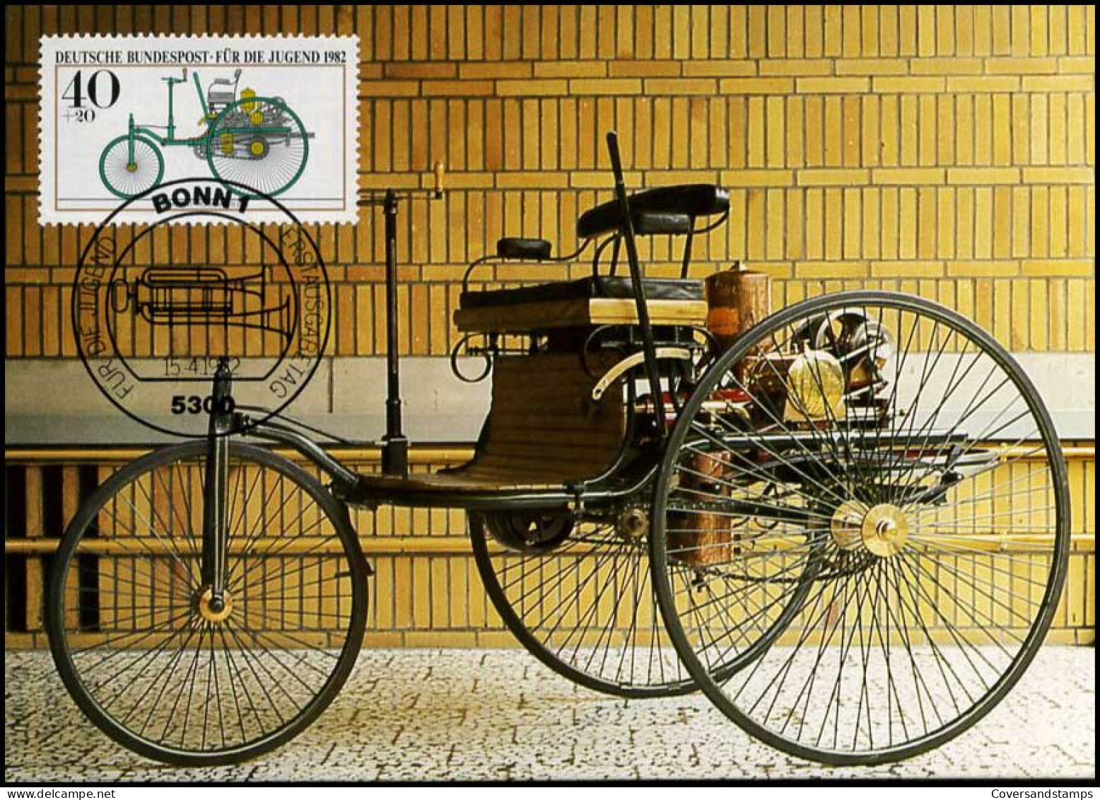  Bundespost - MK -  Jugendmarken - Benz-Patent-Motorwagen 1886 - Andere & Zonder Classificatie