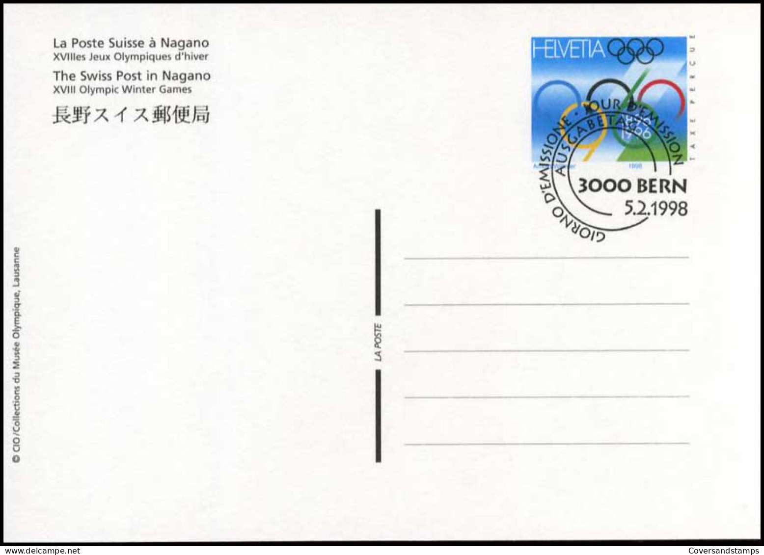  Zwitserland - MK -  Olympic Winter Games - Maximum Cards