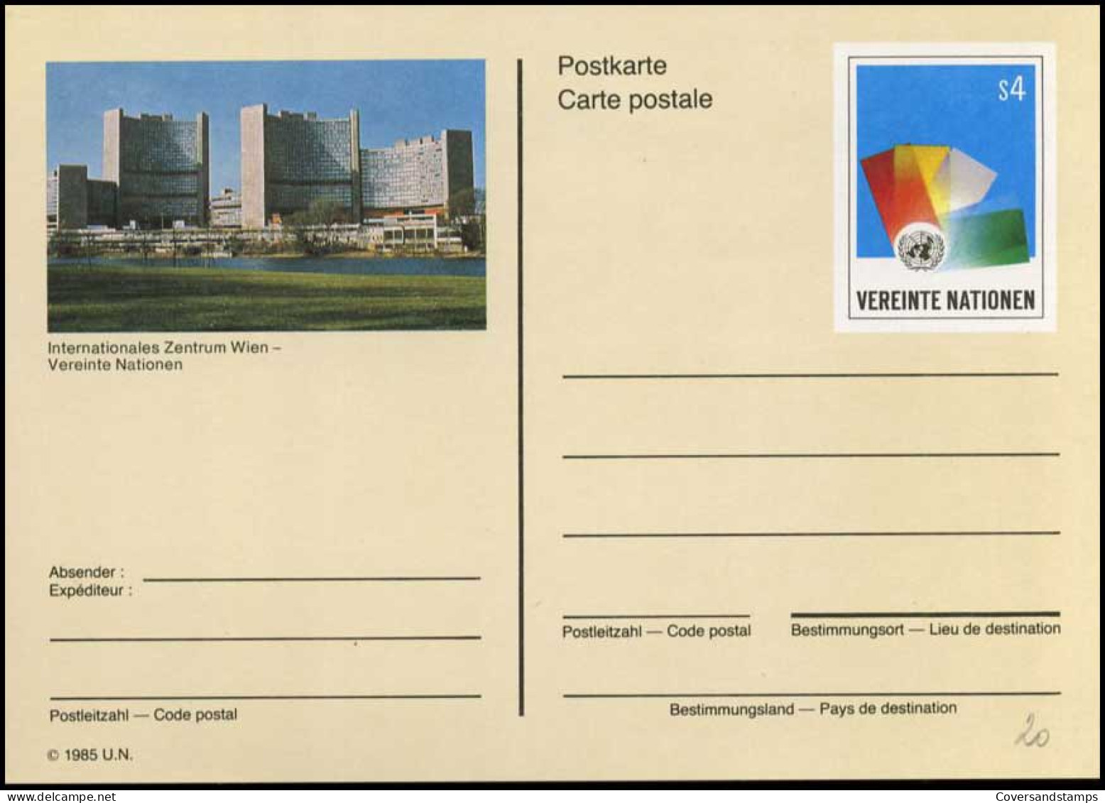  Nations Unies - Postkaart - Autres & Non Classés