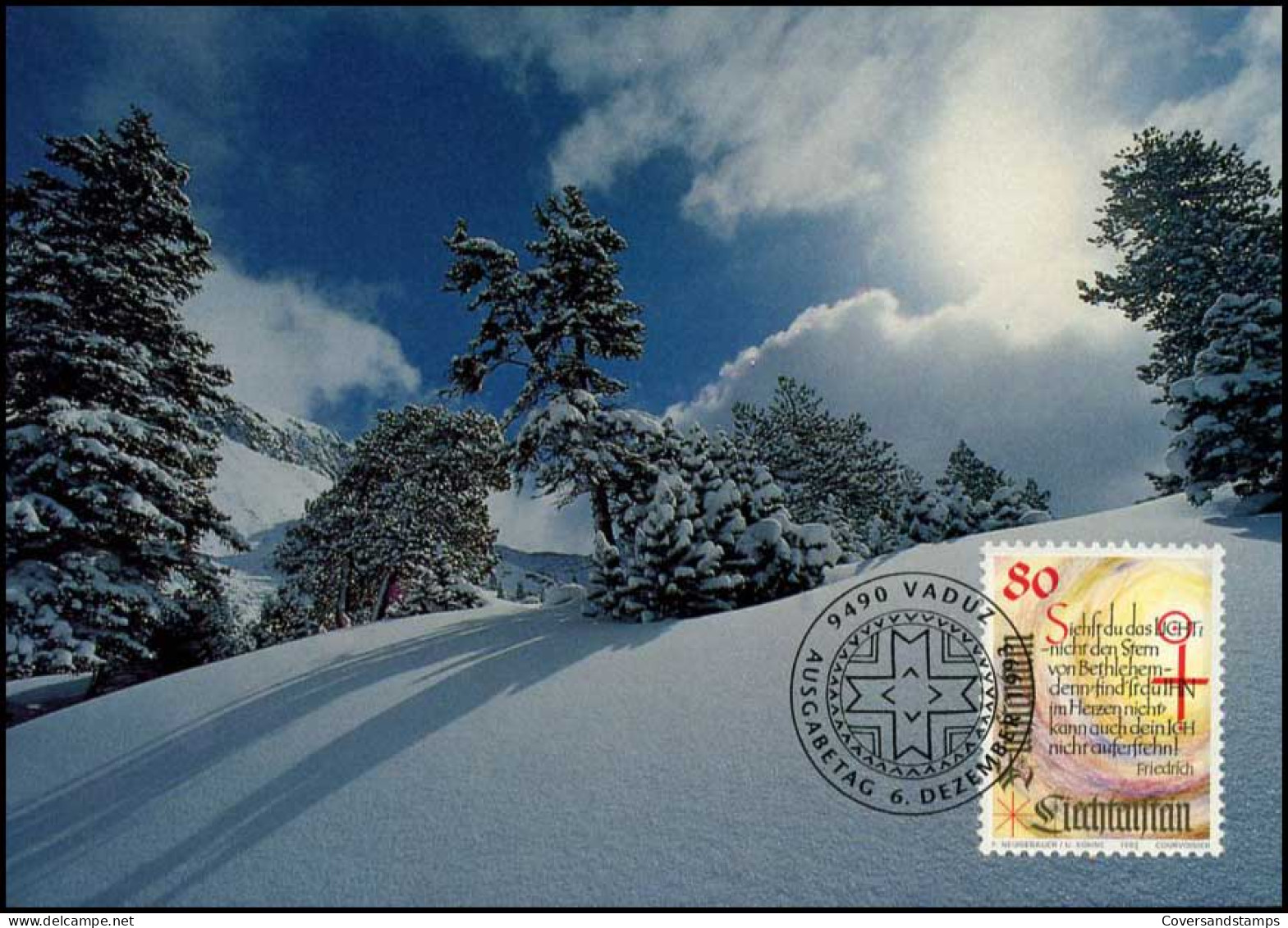  Liechtenstein - MK -  Weihnachten 1993 - Maximumkaarten