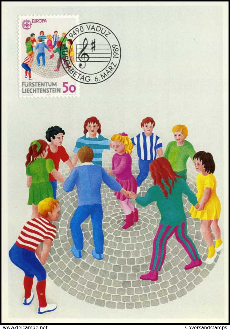  Liechtenstein - MK -  Europa 1989 - Cartas Máxima