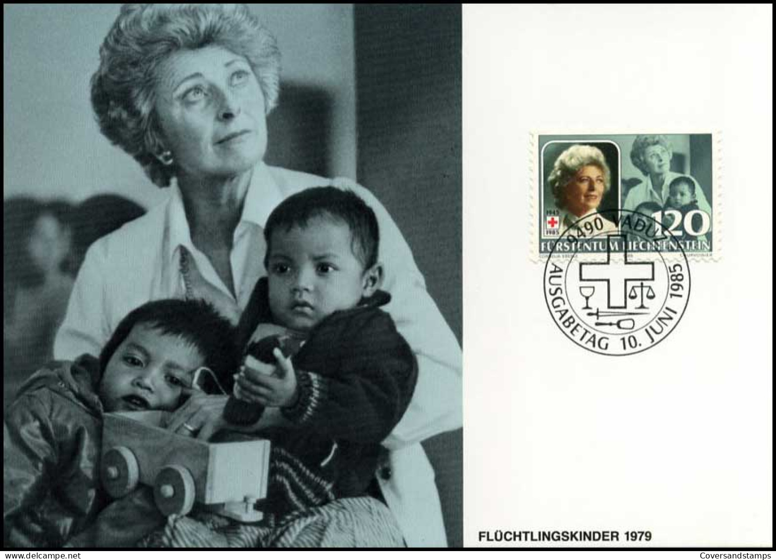  Liechtenstein - MK -  Fürstin Gina, 40 Jahre Präsidentin Des Liechtensteinischen Roten Kreuzes - Cartes-Maximum (CM)