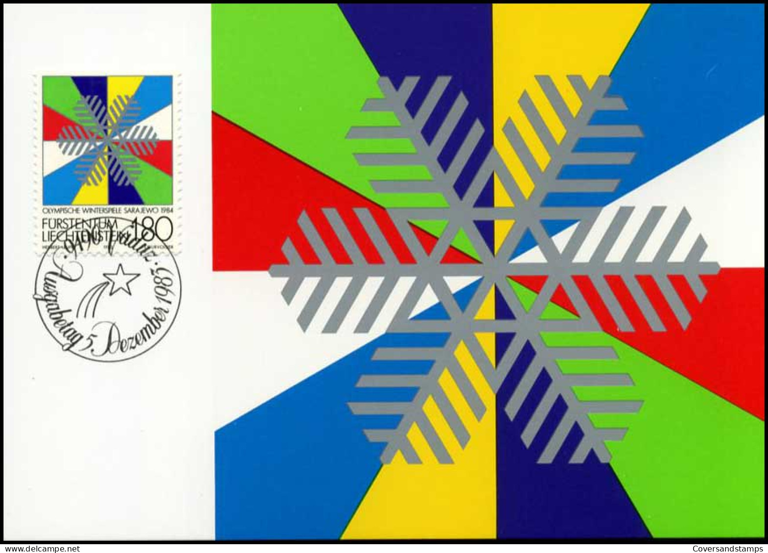  Liechtenstein - MK -  Olympische Winterspiele Sarajewo 1984 - Maximumkarten (MC)