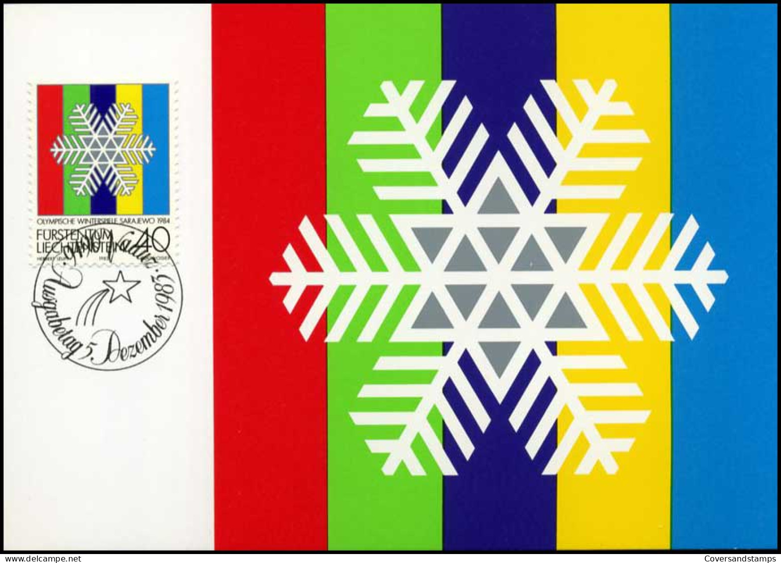  Liechtenstein - MK -  Olympische Winterspiele Sarajewo 1984 - Cartes-Maximum (CM)