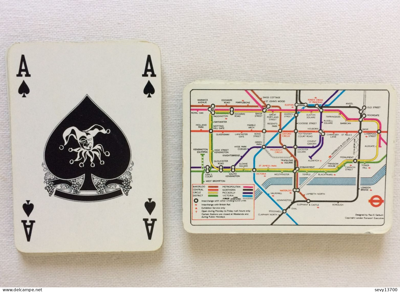 Cartes à Jouer London Underground - Métro De Londres - 54 Cartes