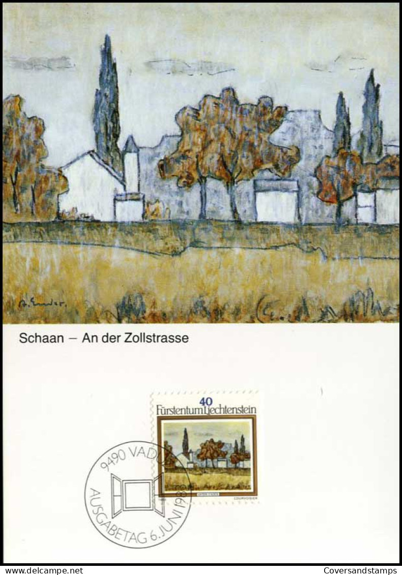  Liechtenstein - MK - Landschaftsgemälde Von Anton Ender - Maximumkarten (MC)
