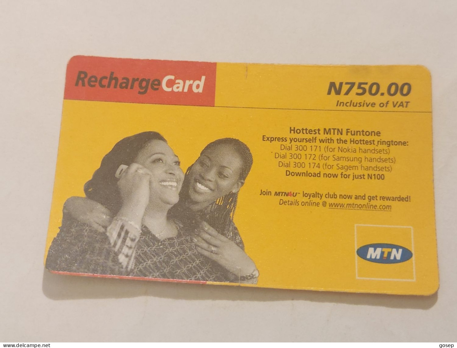 NIGERIA(NG-MTN-REF-0015B)-Mother And Daughter-(60)-(4406-0473-4905)-(N750.00-out Side Plastic)-used Card - Nigeria