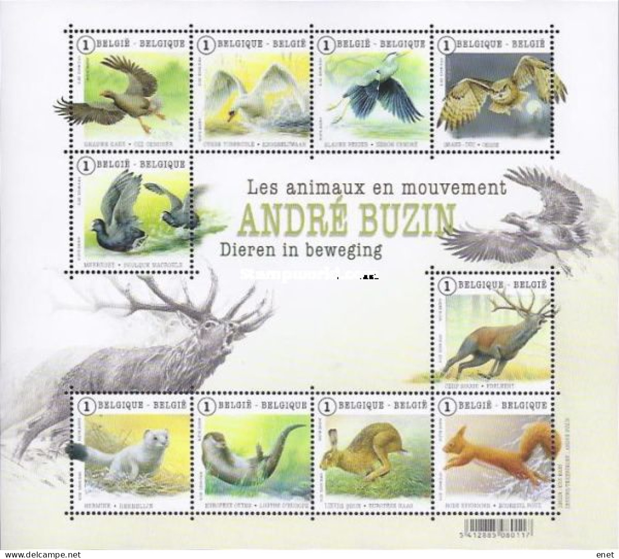 Belgie 2015 -  OBP 4497/4506 - BL225 - Dieren - Buzin - Unused Stamps