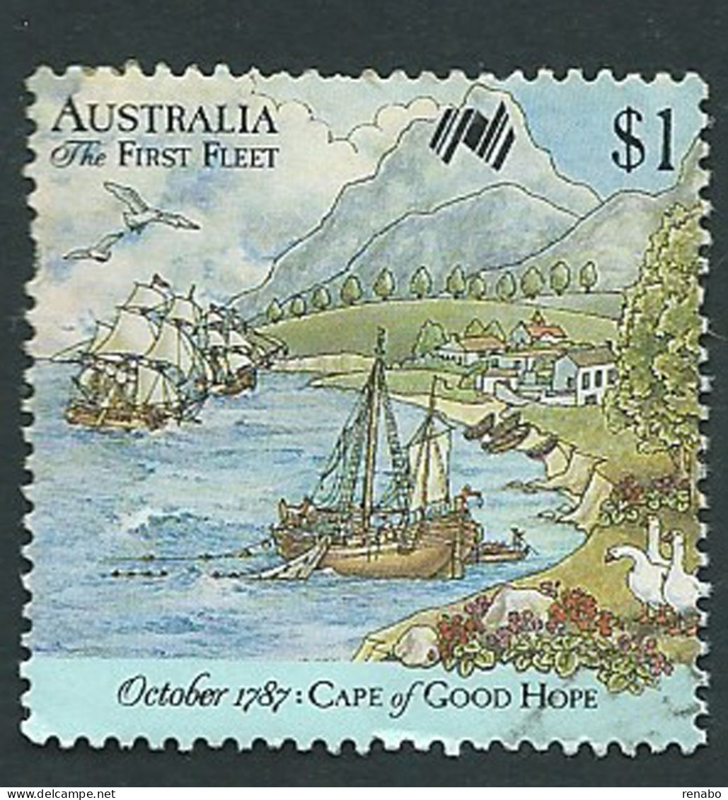Australie 1987, The 200th Anniversary Of The Colonization Of Australia; First Fleet - Cape Of Good Hope. Used. - Gebraucht