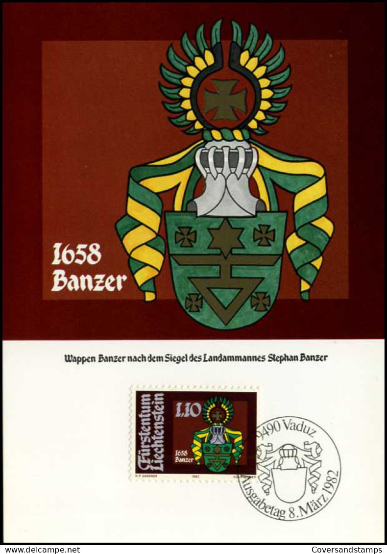 Liechtenstein - MK - Wappen Stephan Banzer - Cartas Máxima