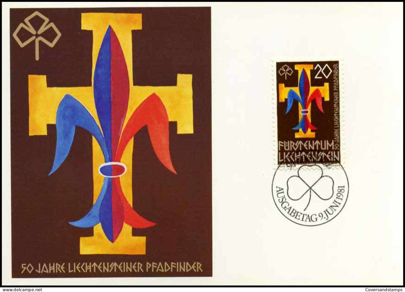 Liechtenstein - MK - 50 Jahre Liechtensteiner Pfadfinder - Cartoline Maximum