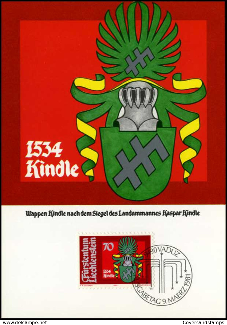 Liechtenstein - MK - Landammänner Wappen - Maximumkaarten