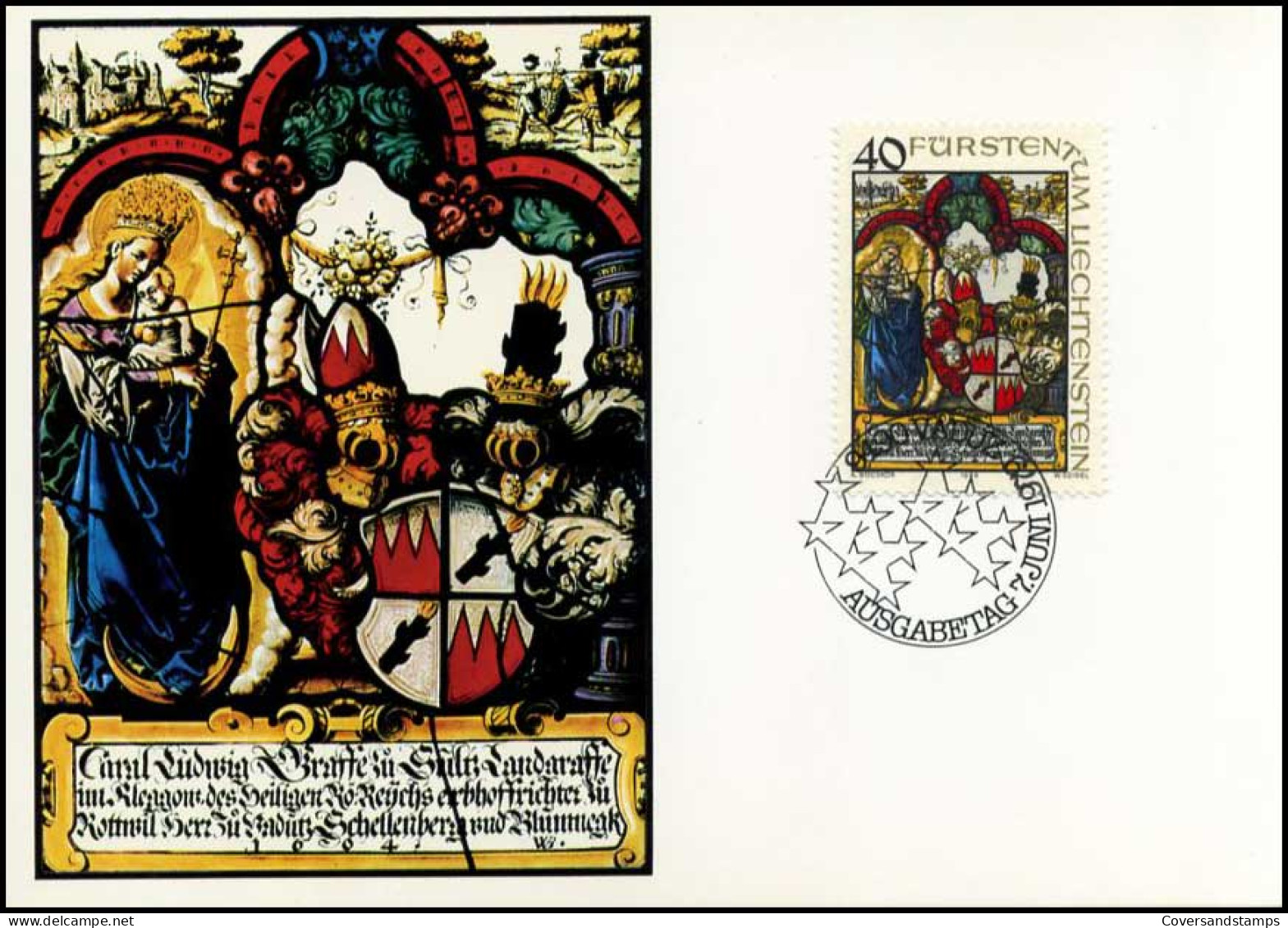 Liechtenstein - MK -  Wappenscheiben Aus Dem Liechtensteinischen Landesmuseum - Maximumkaarten