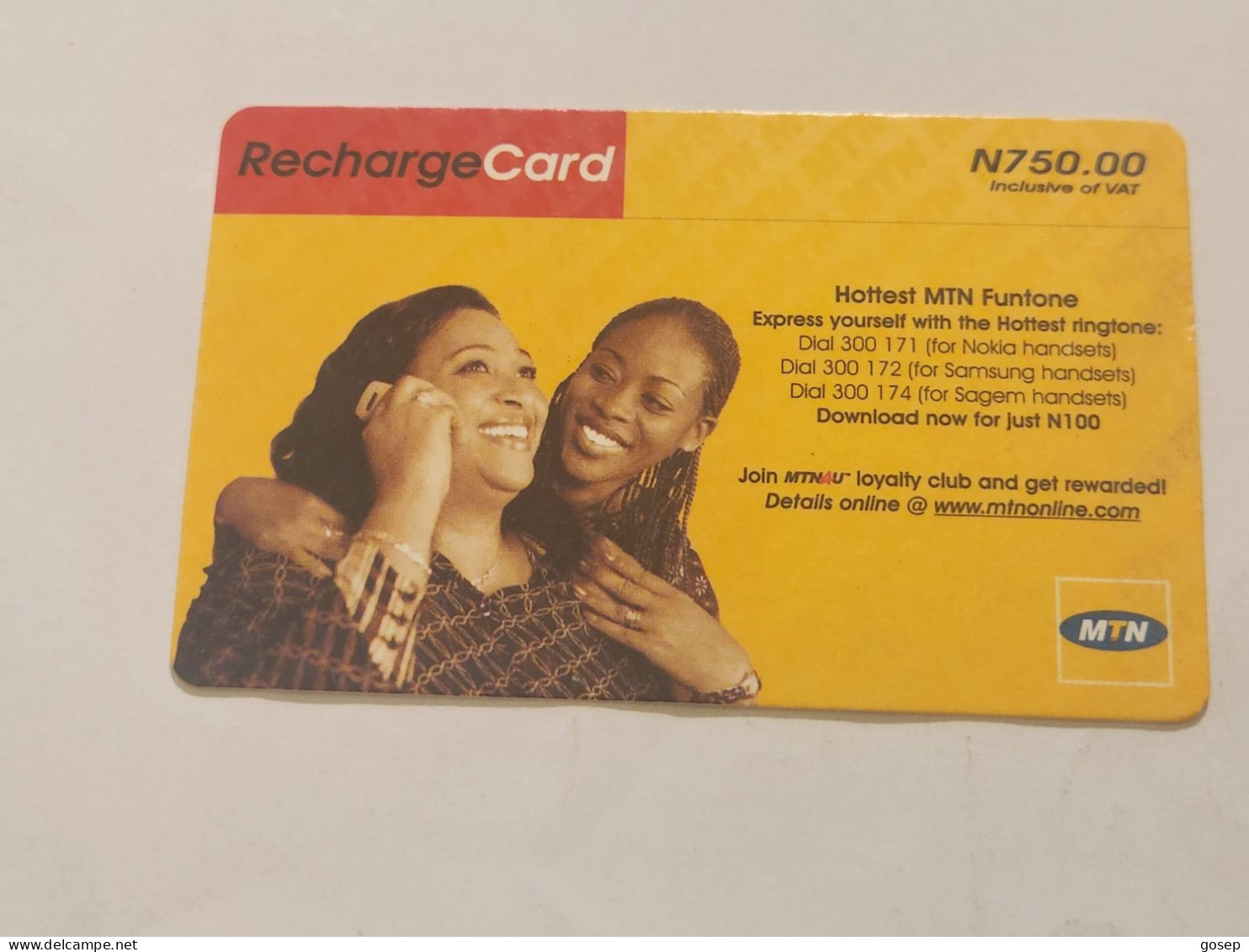 NIGERIA(NG-MTN-REF-0015C)-Mother And Daughter-(63)-(7303-7270-6302)-(N750.00)-used Card - Nigeria