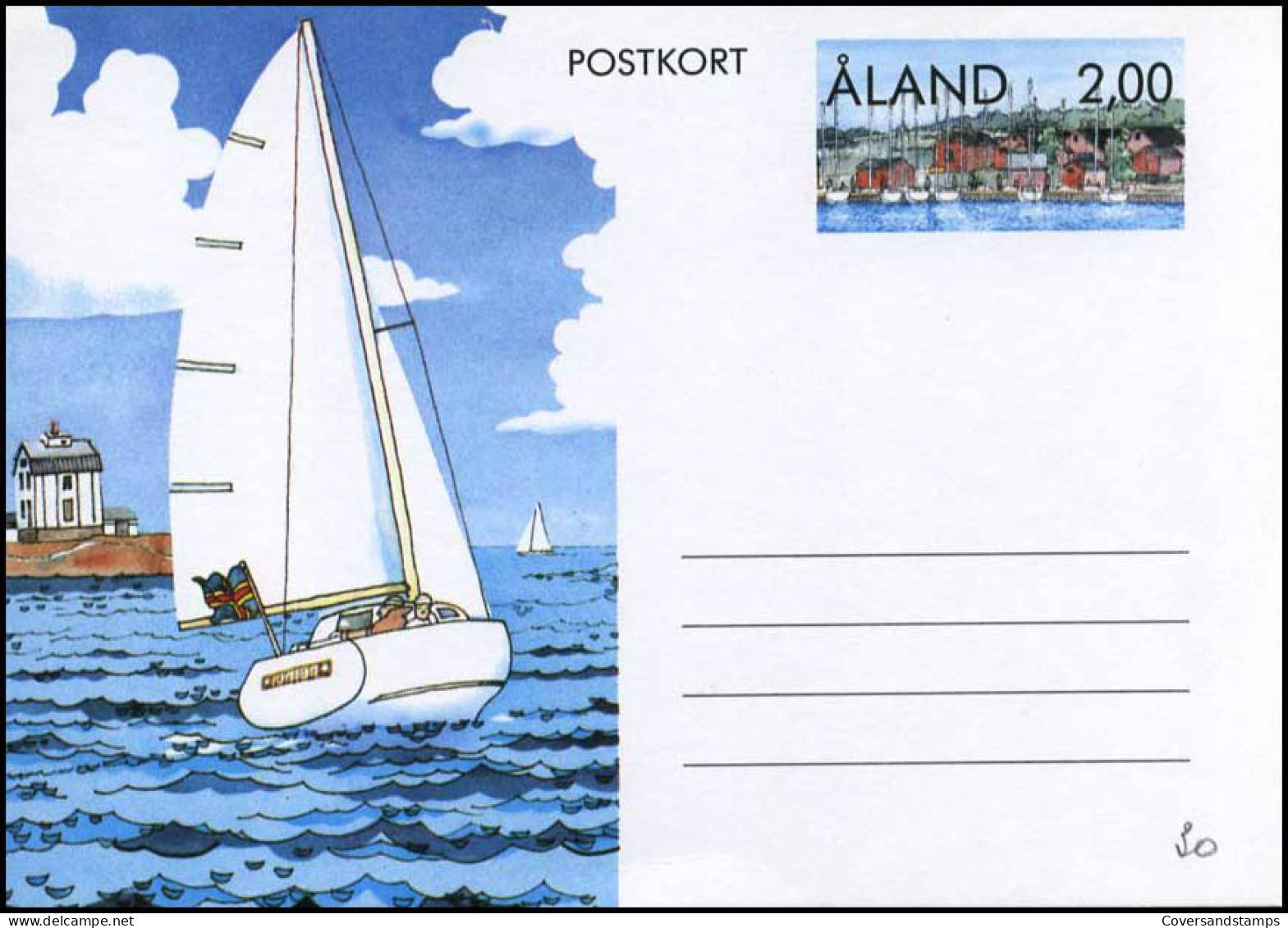 Aland - Postkaart - Zeilboot - Aland