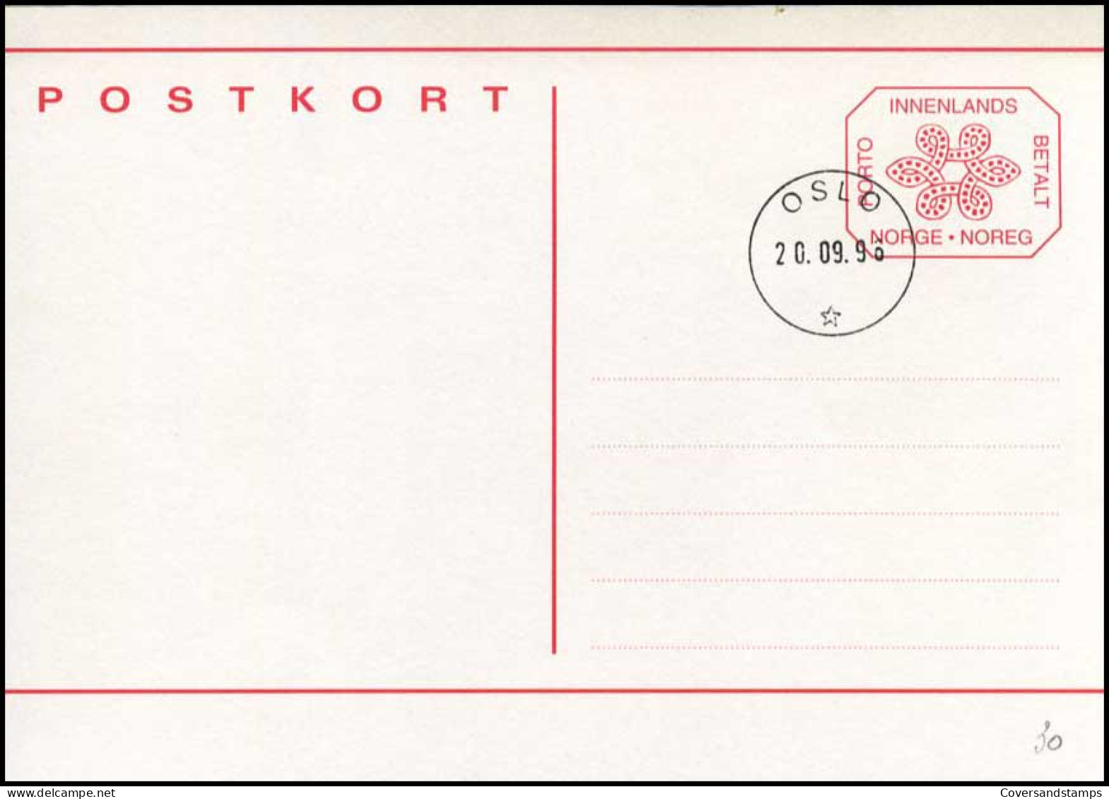 Noorwegen - Postkaart - - Entiers Postaux