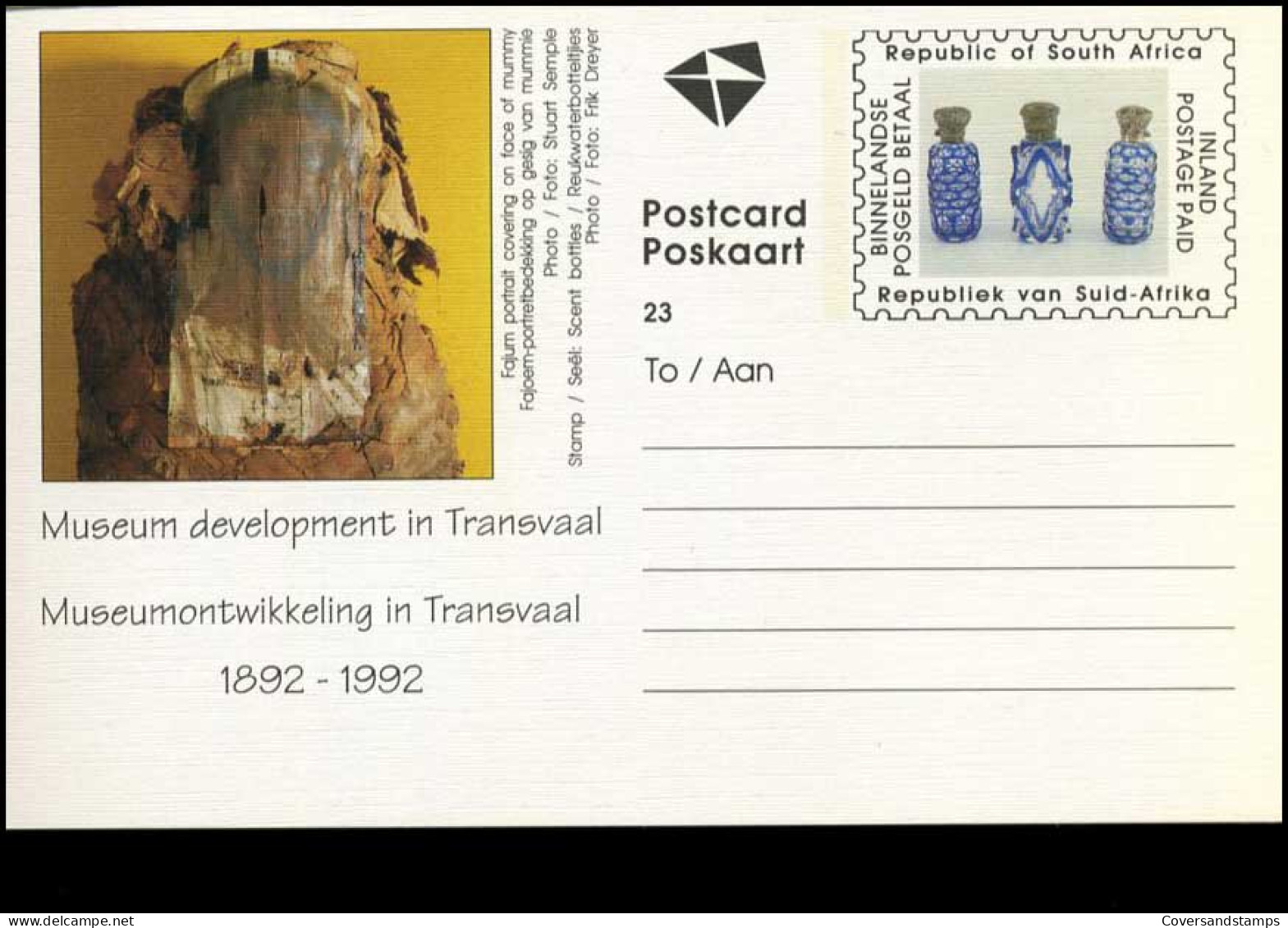 Zuid-Afrika - Postkaart - Museumontwikkeling In Transvaal - Andere & Zonder Classificatie