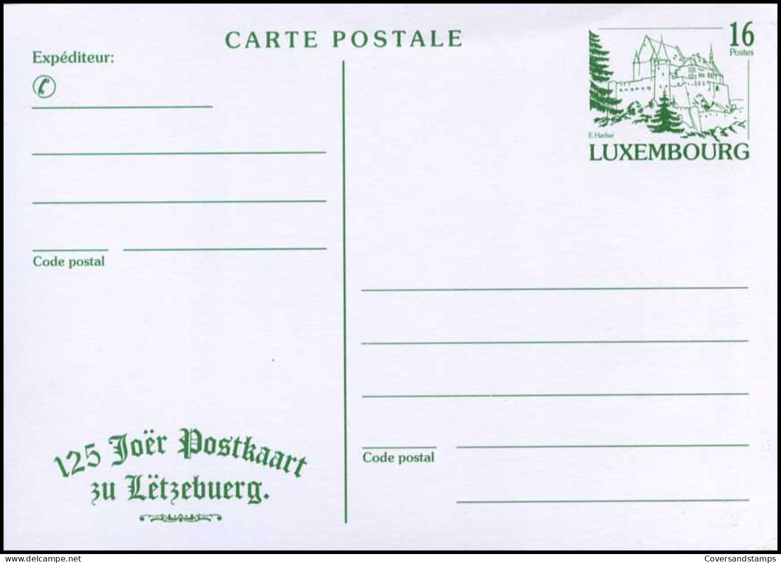 Luxemburg - Postkaart - 125 Jaar Postkaarten InLuxemburg - Stamped Stationery
