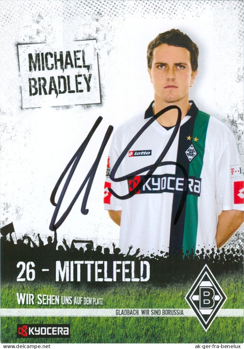 Fußball-Autogrammkarte AK Michael Bradley Borussia Mönchengladbach 08-09 Sc Heerenveen Aston Villa AS Roma Chievo Verona - Autografi