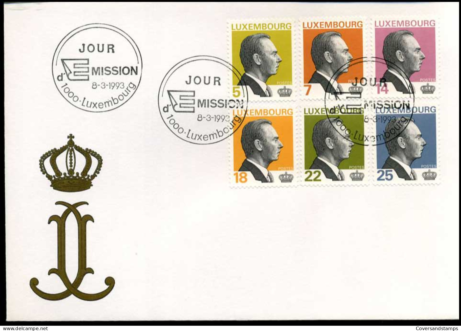Luxembourg - FDC - Le Grand Duc - FDC