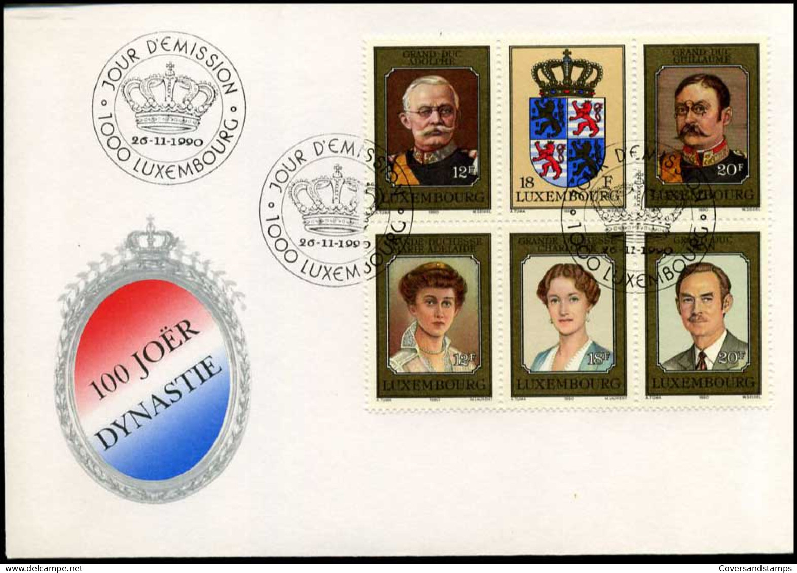 Luxembourg - FDC - 100 Joër Dynastie - FDC