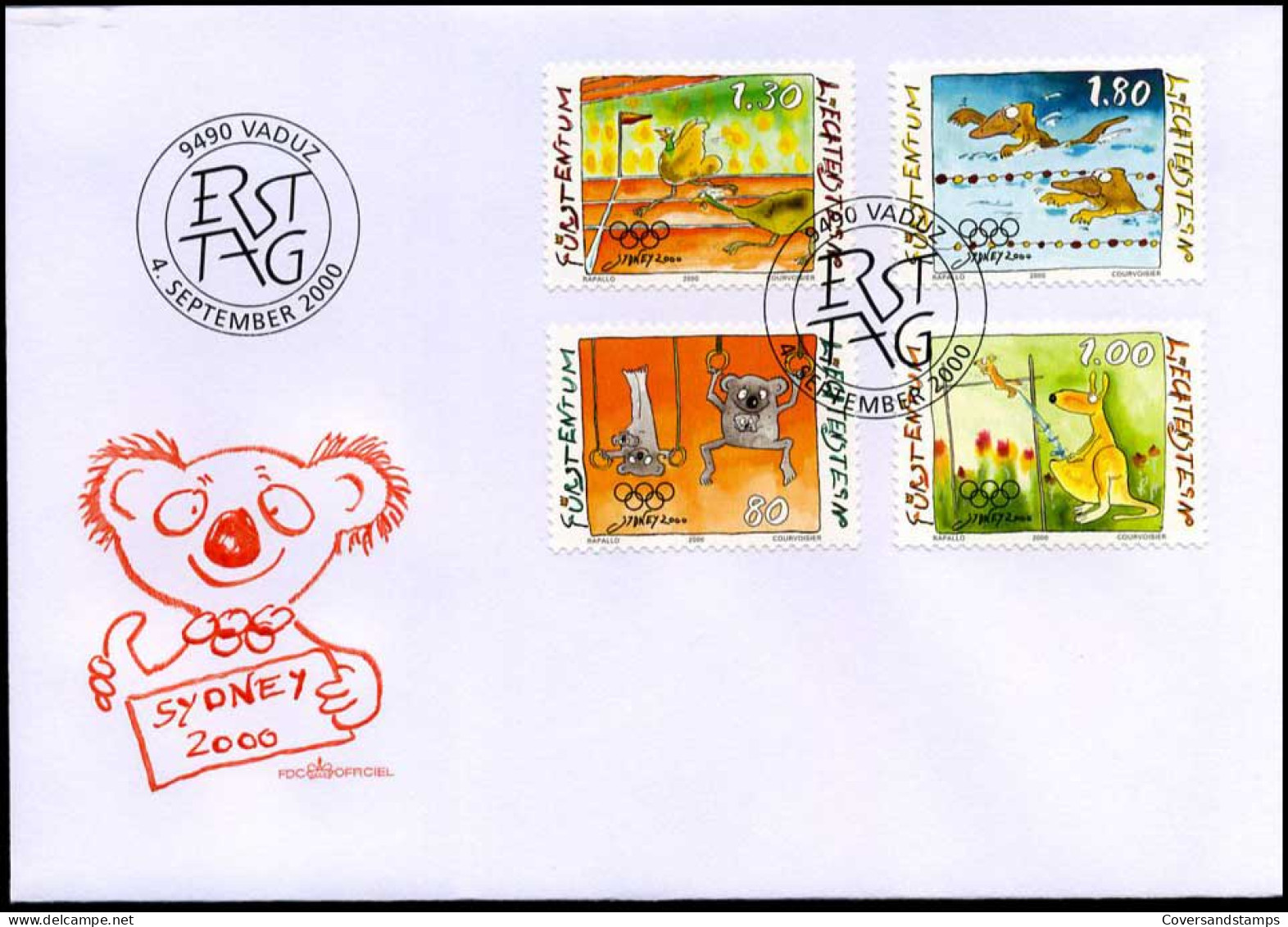 Liechtenstein - FDC - Sydney 2000 - FDC