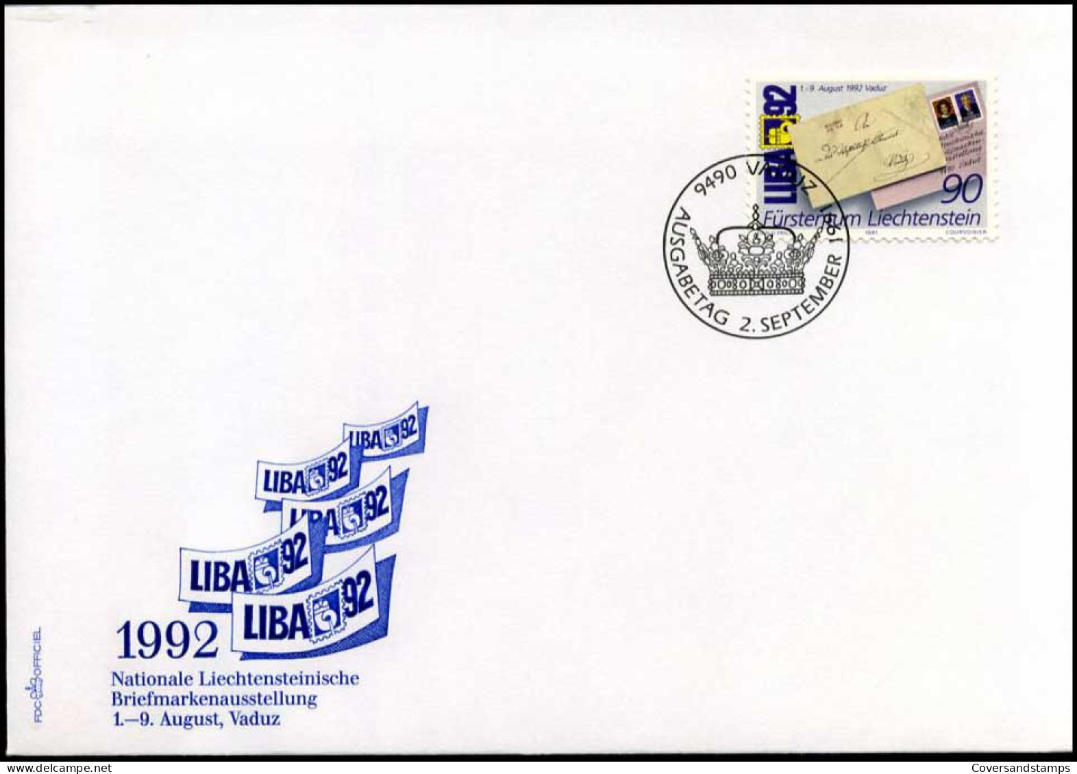 Liechtenstein - FDC -  Liba 92 - FDC