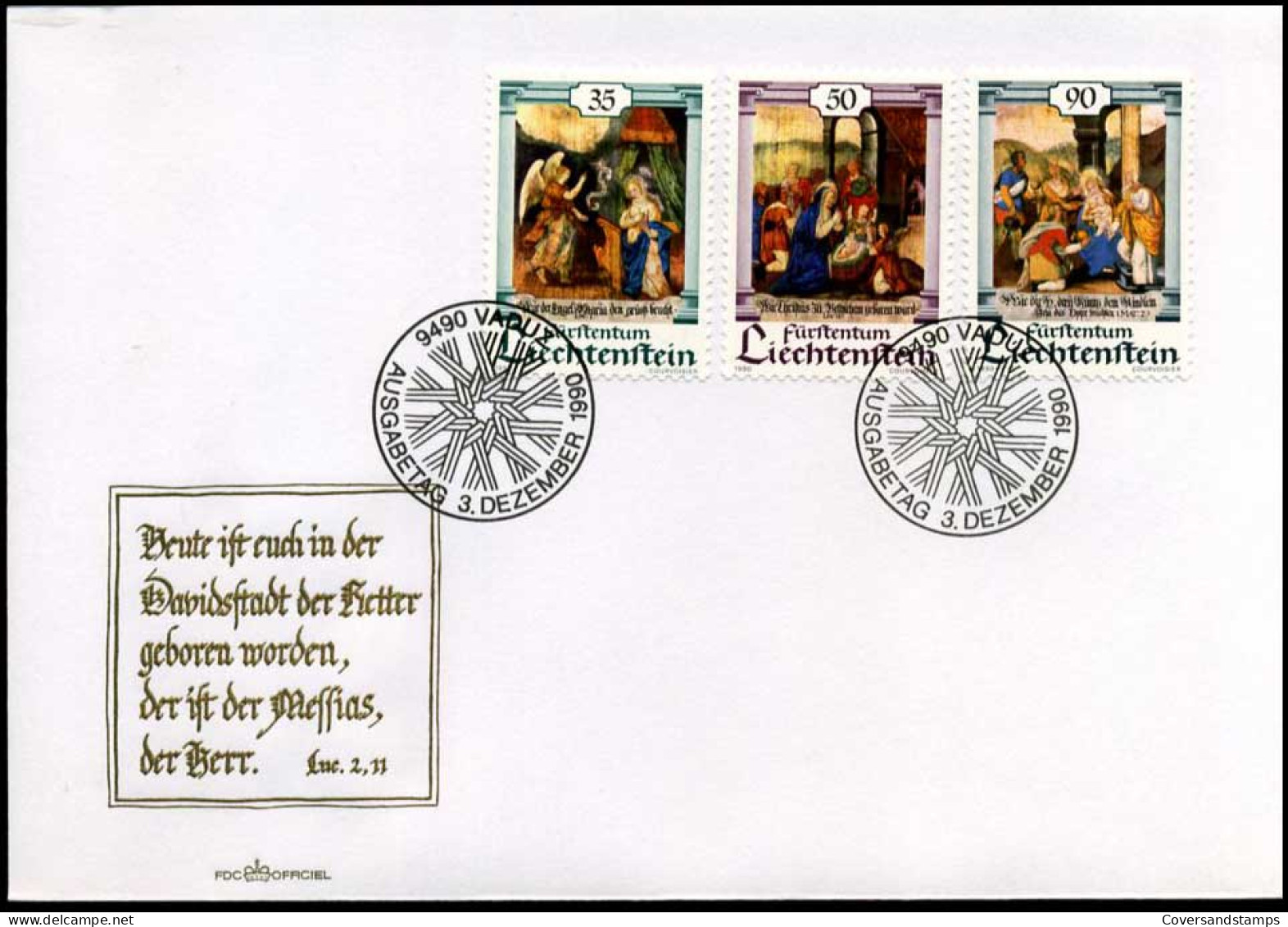 Liechtenstein - FDC -  Weihnachten - FDC