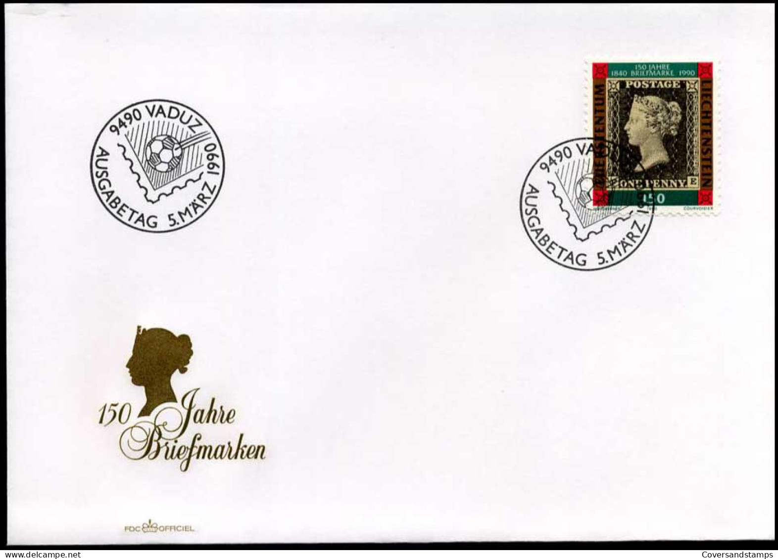 Liechtenstein - FDC -  150 Jahre Briefmarken - FDC