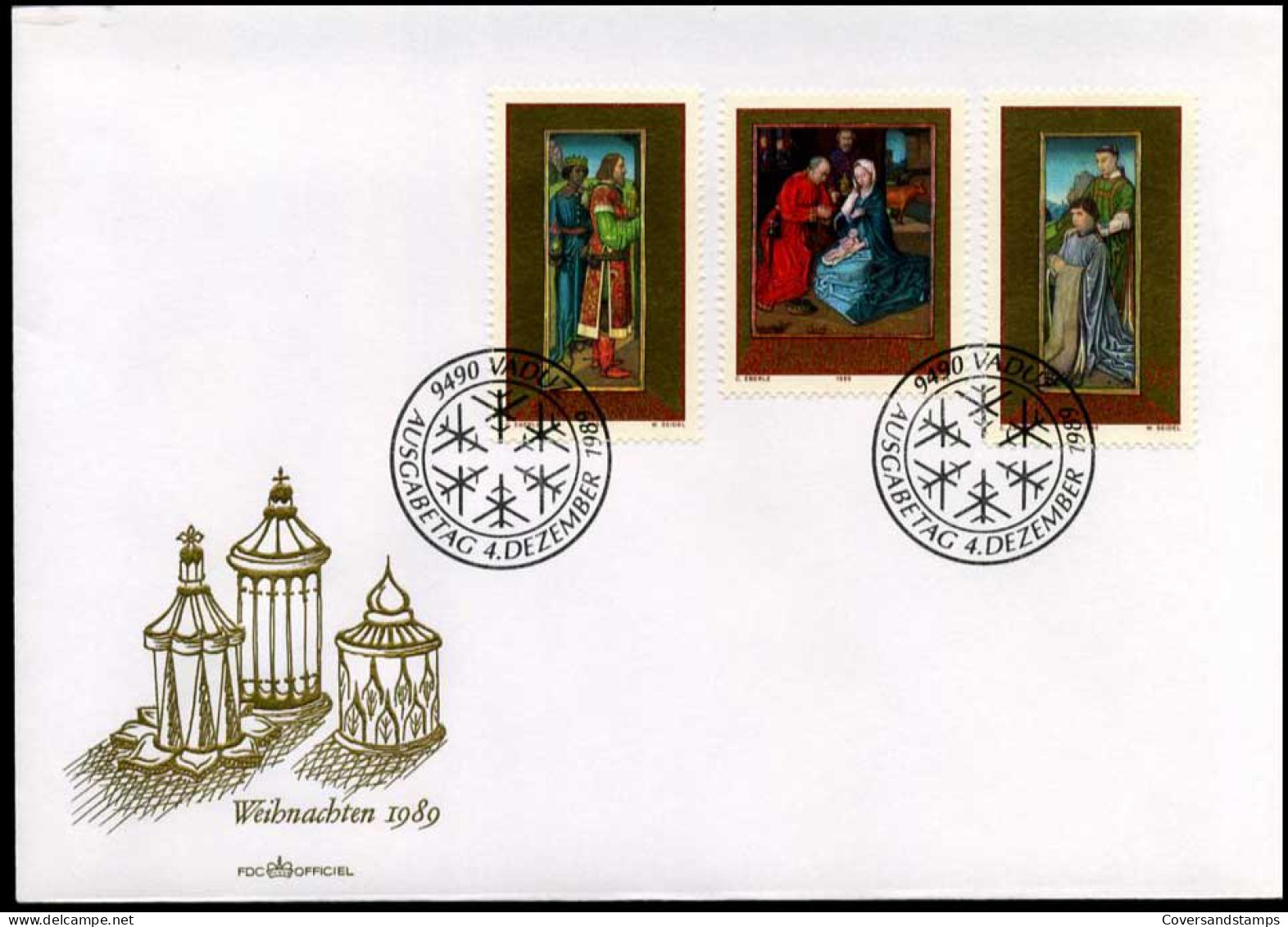 Liechtenstein - FDC -  Weihnachten 1989 - FDC