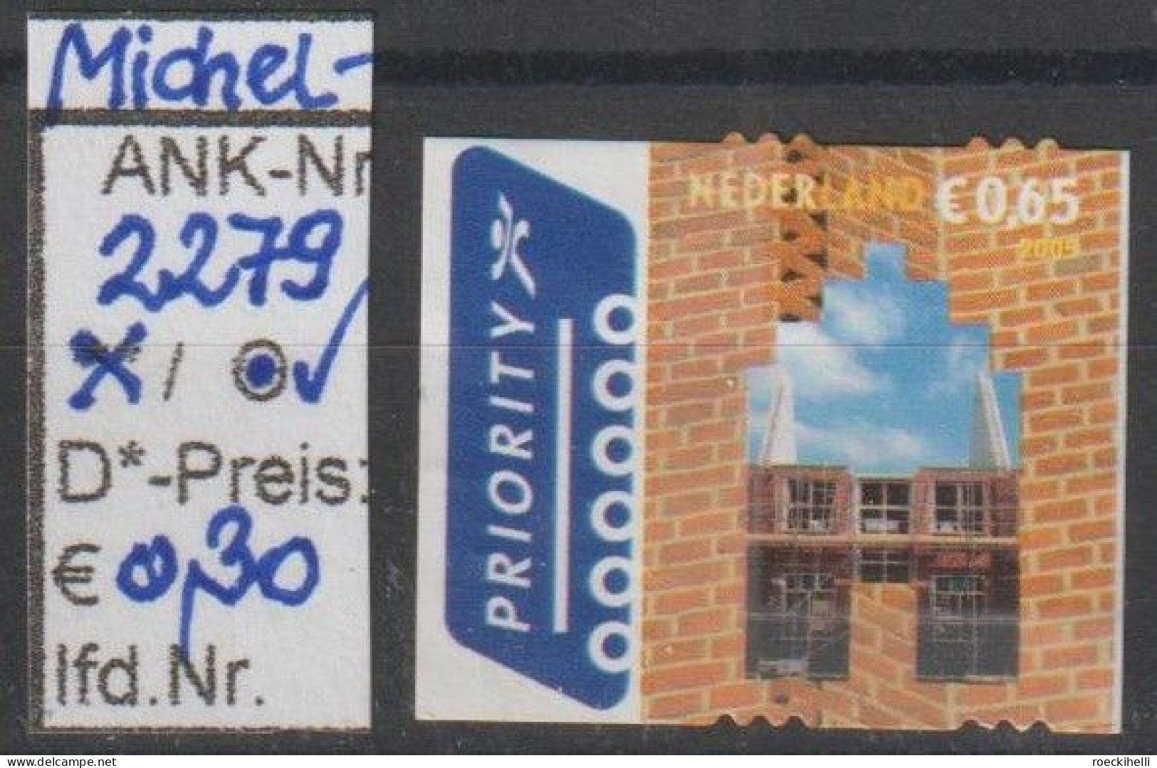 2005 - NIEDERLANDE - FM/DM "Bauwerke-Ziegelmauerwerk" 0,65 € Mehrf. - S.Scan  (2279o Nl) - Gebruikt