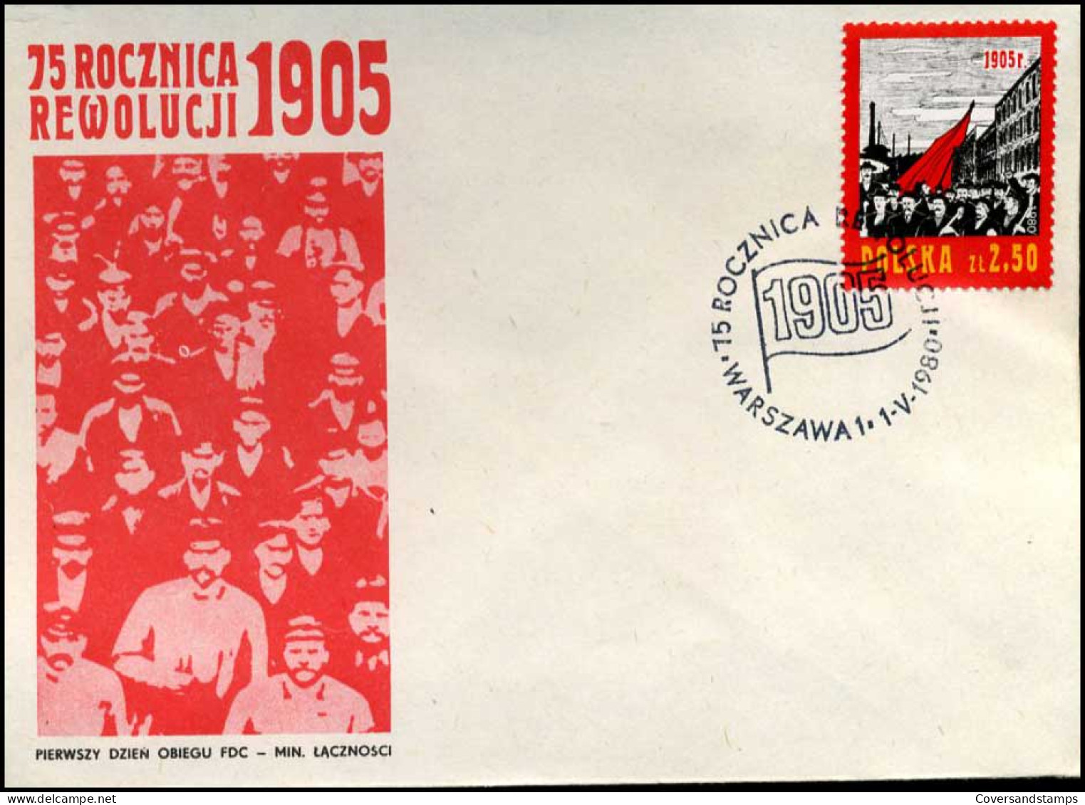 Polen - FDC -  75 Rocznica Rewolucji 1905 - FDC