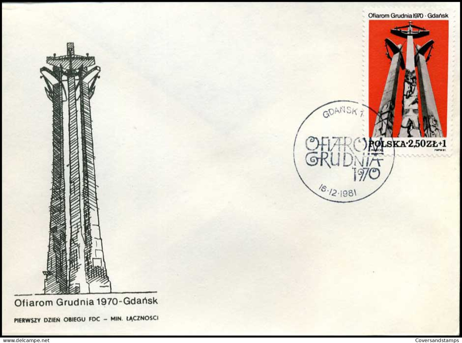 Polen - FDC -  Ofiarom Grudnia 1970 - Gdansk - FDC