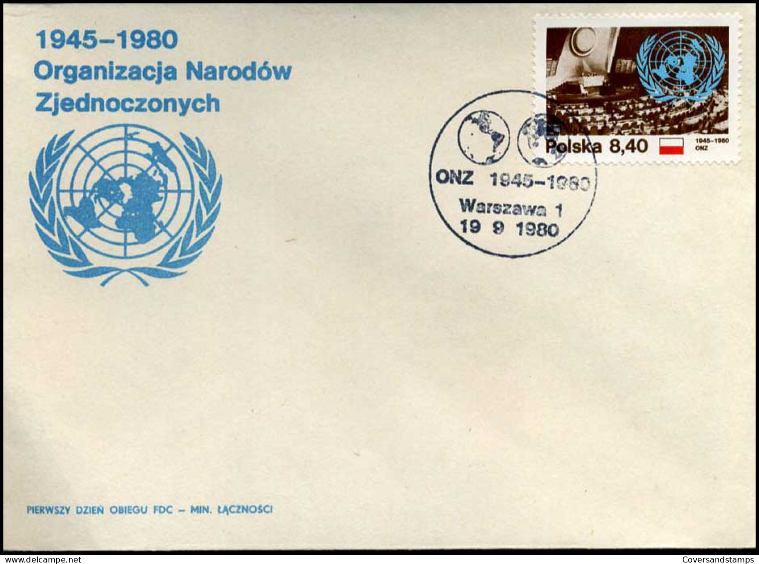 Polen - FDC -  1945-1980 Organizacja Narodow Zjednoczonych - FDC