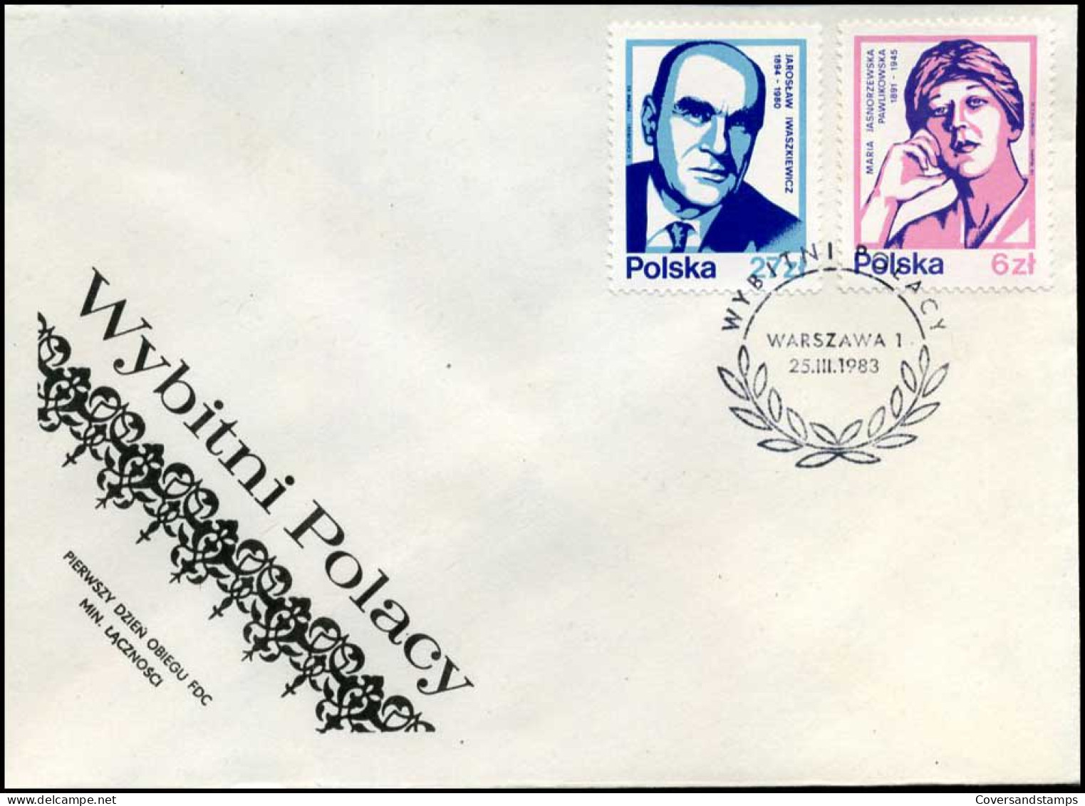 Polen - FDC -  Jaroslaw Iwaszkiewicz - Maria Jasnorzewska Pawlikowska - FDC