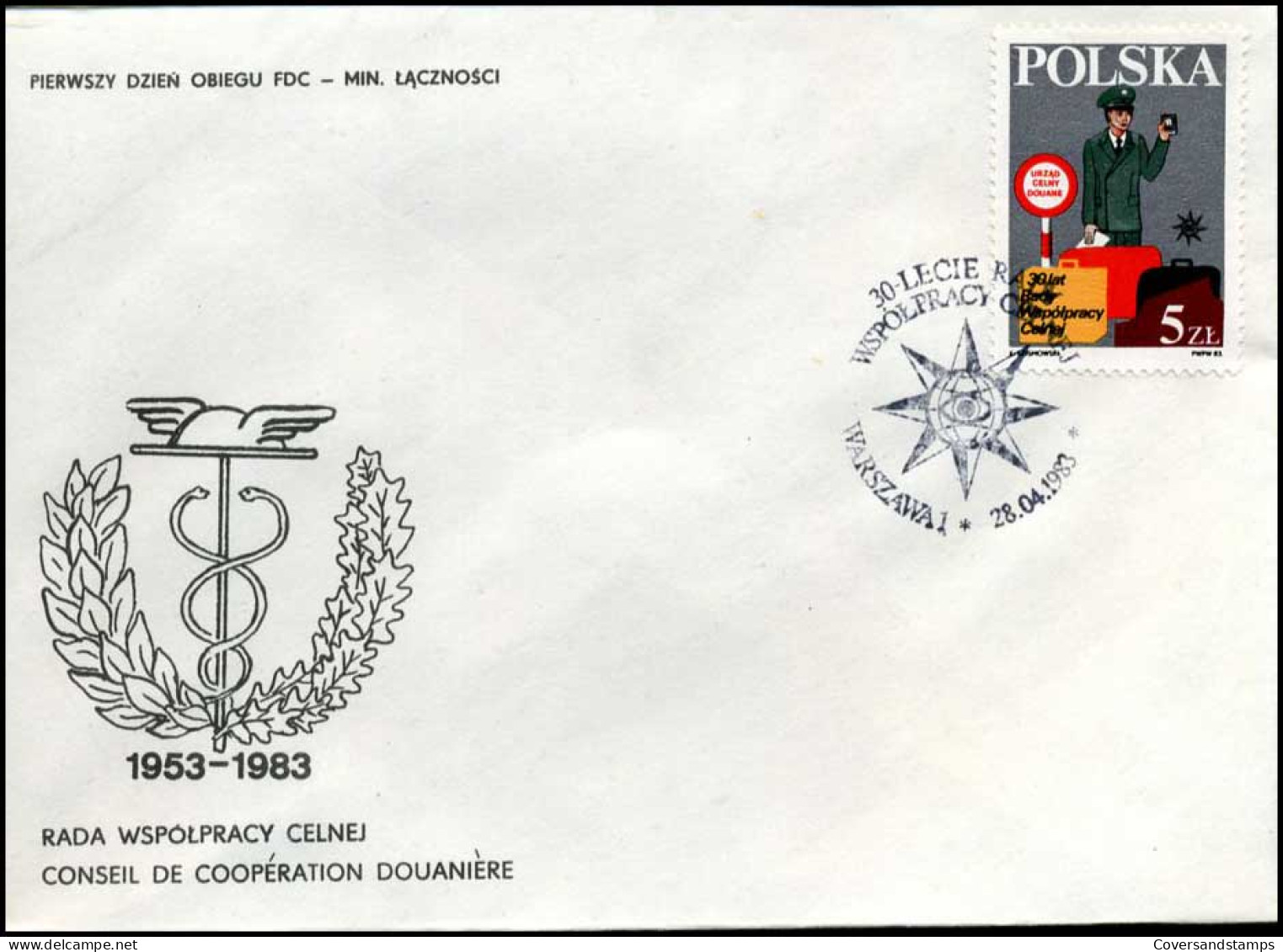 Polen - FDC -  30 Lat Rada Wspolpracy Celnej - FDC