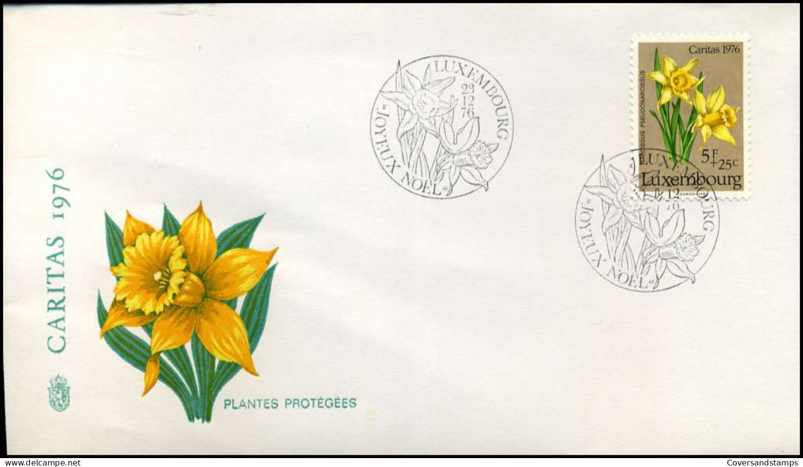 Luxembourg - FDC - Caritas 1976 - FDC