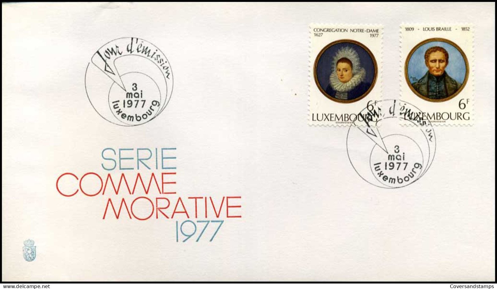 Luxembourg - FDC - Louis Braille - Congregation Notre-Dame - FDC