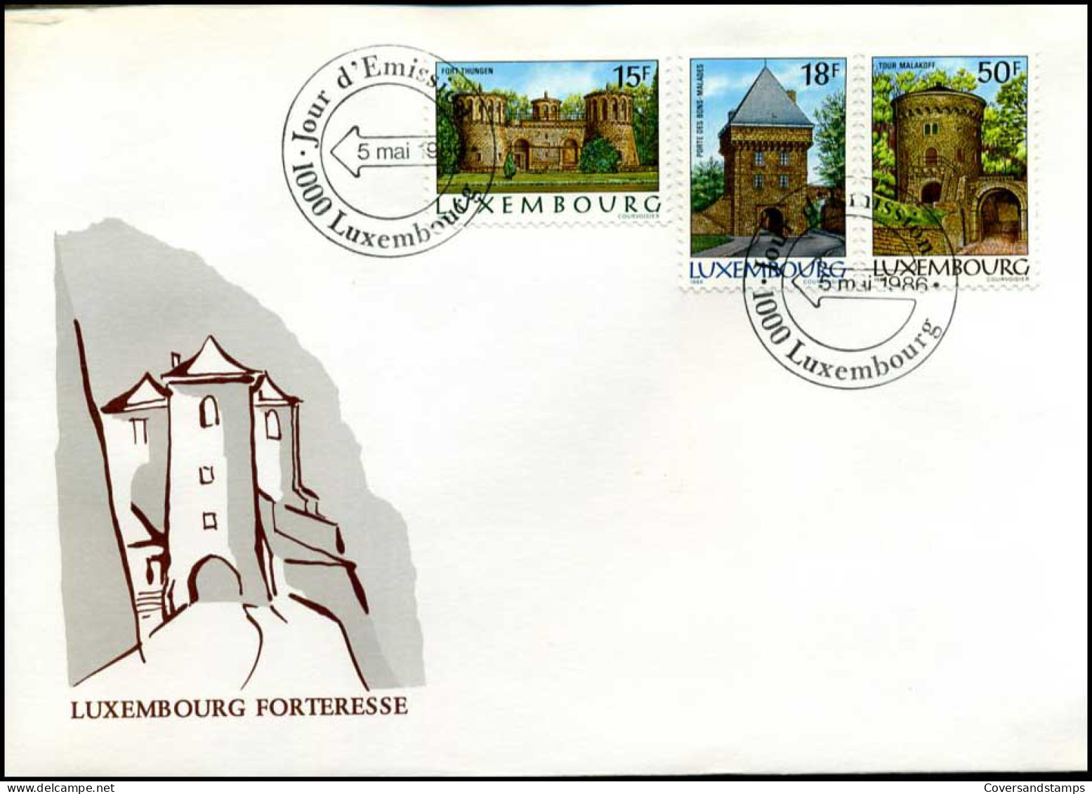Luxembourg - FDC -Luxembourg Forteresse - FDC