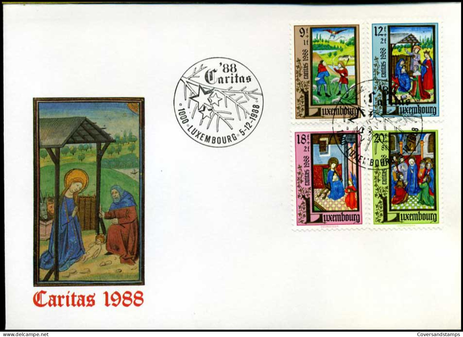 Luxembourg - FDC - Caritas 1988 - FDC