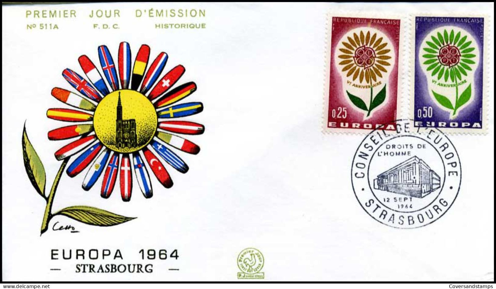 Frankrijk - FDC - Europa CEPT 1964 - 1964