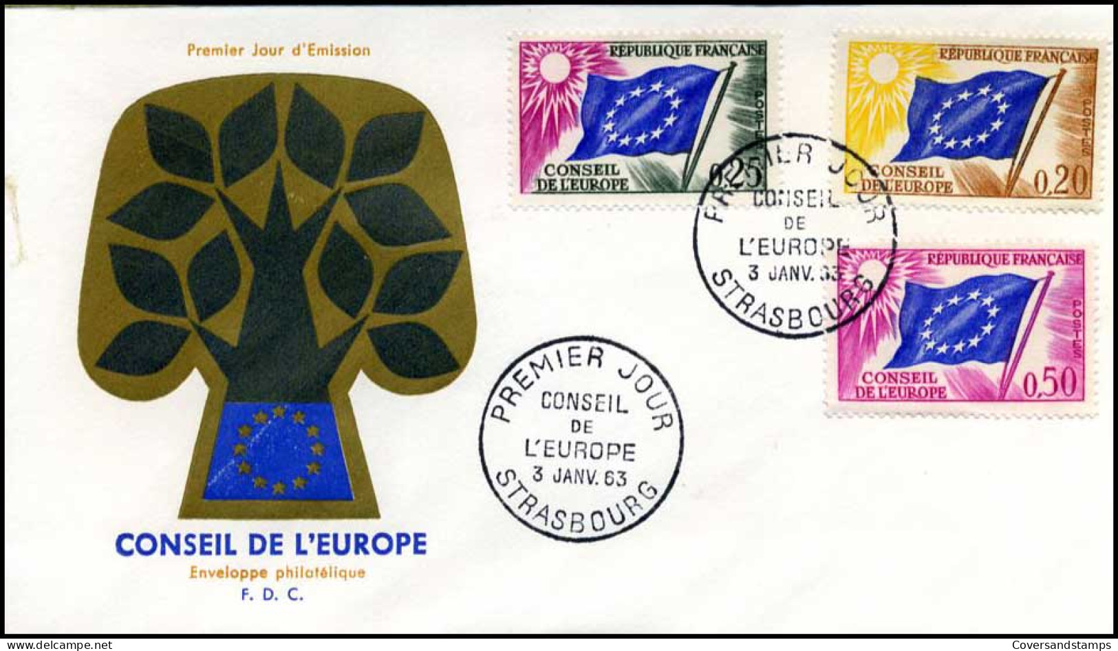 Frankrijk - FDC - Conseil De L'Europe - Unclassified