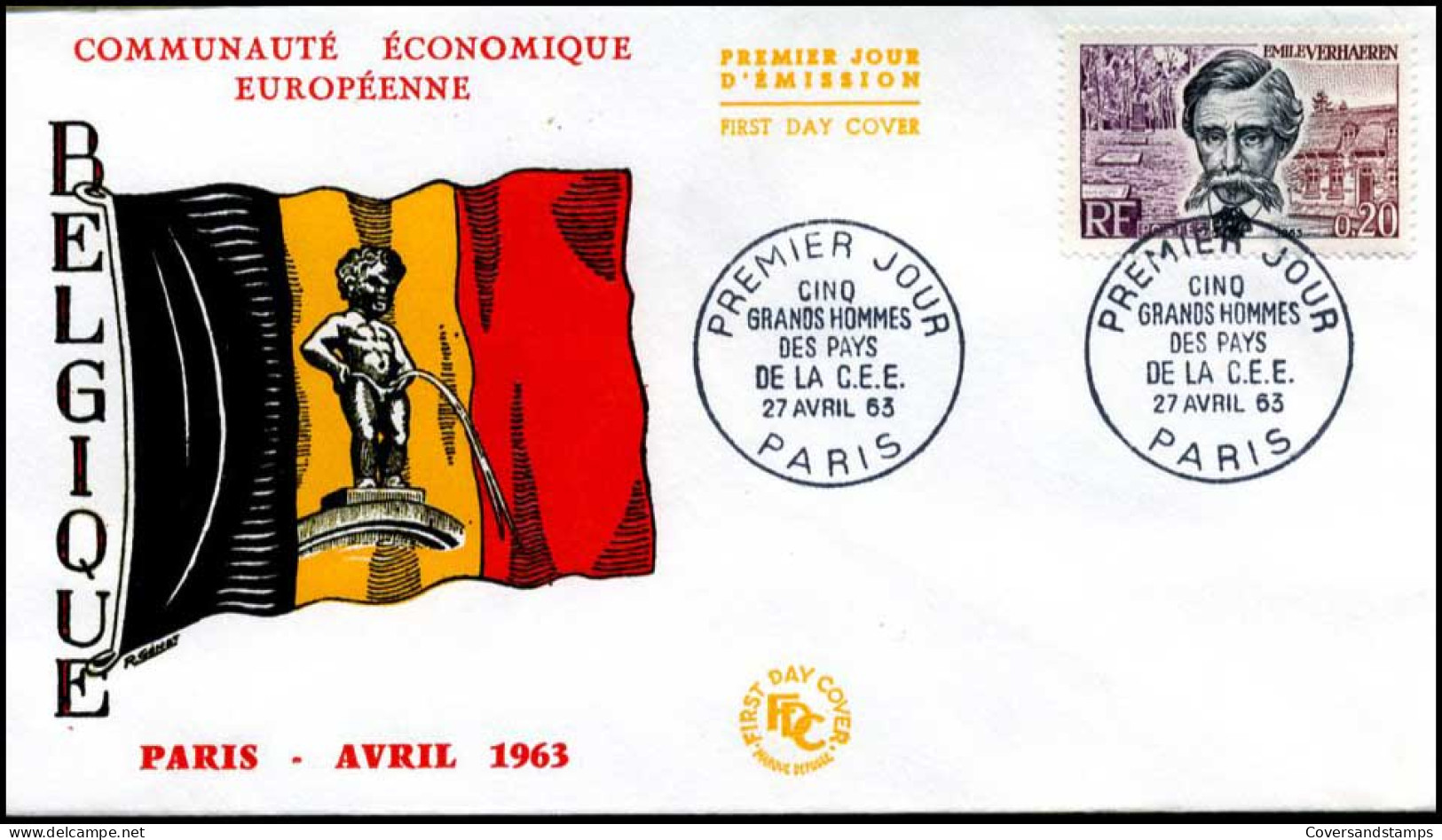 Frankrijk - FDC - Emile Verhaeren - 1960-1969