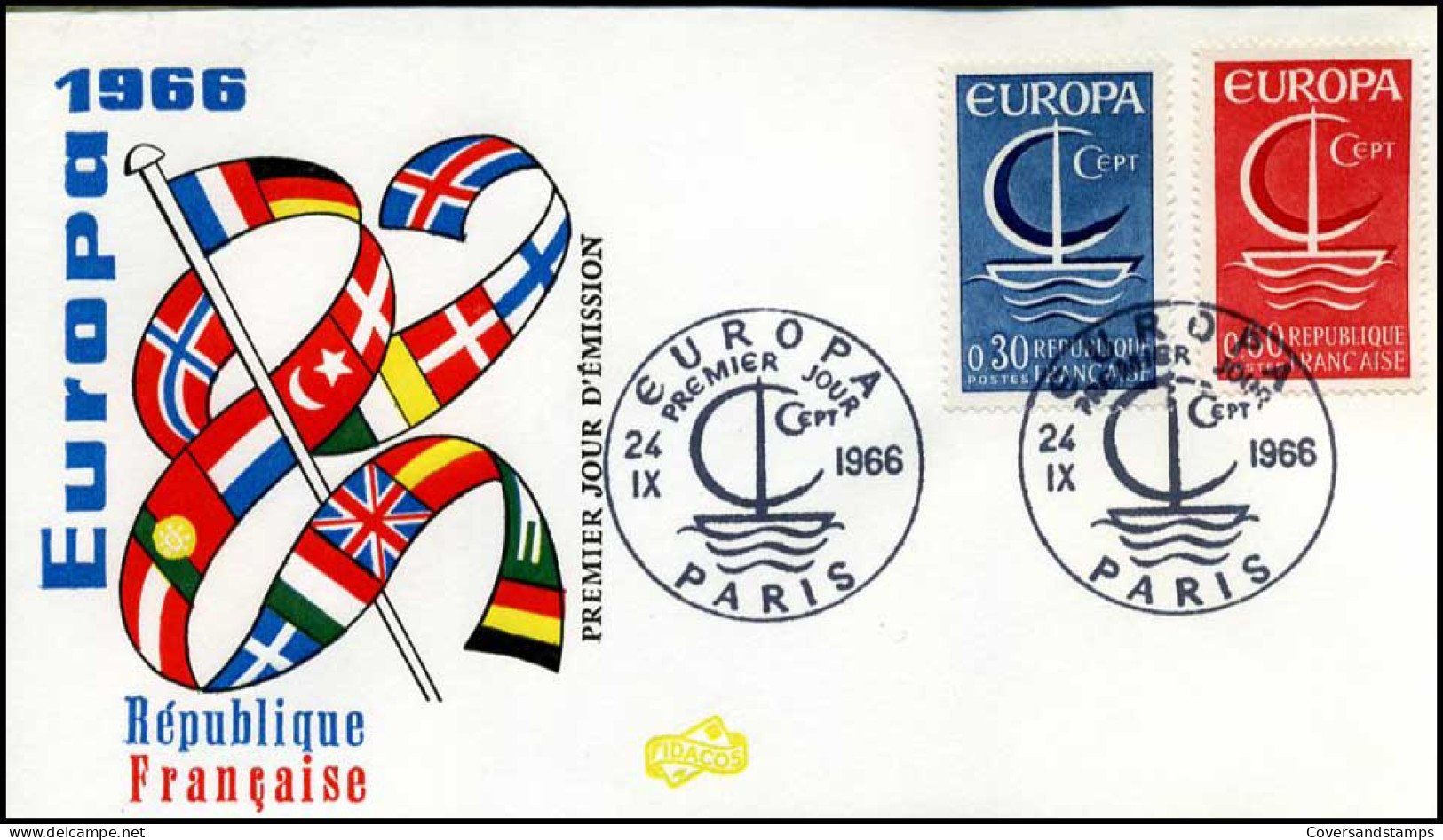 Frankrijk - FDC - Europa CEPT 1966 - 1966
