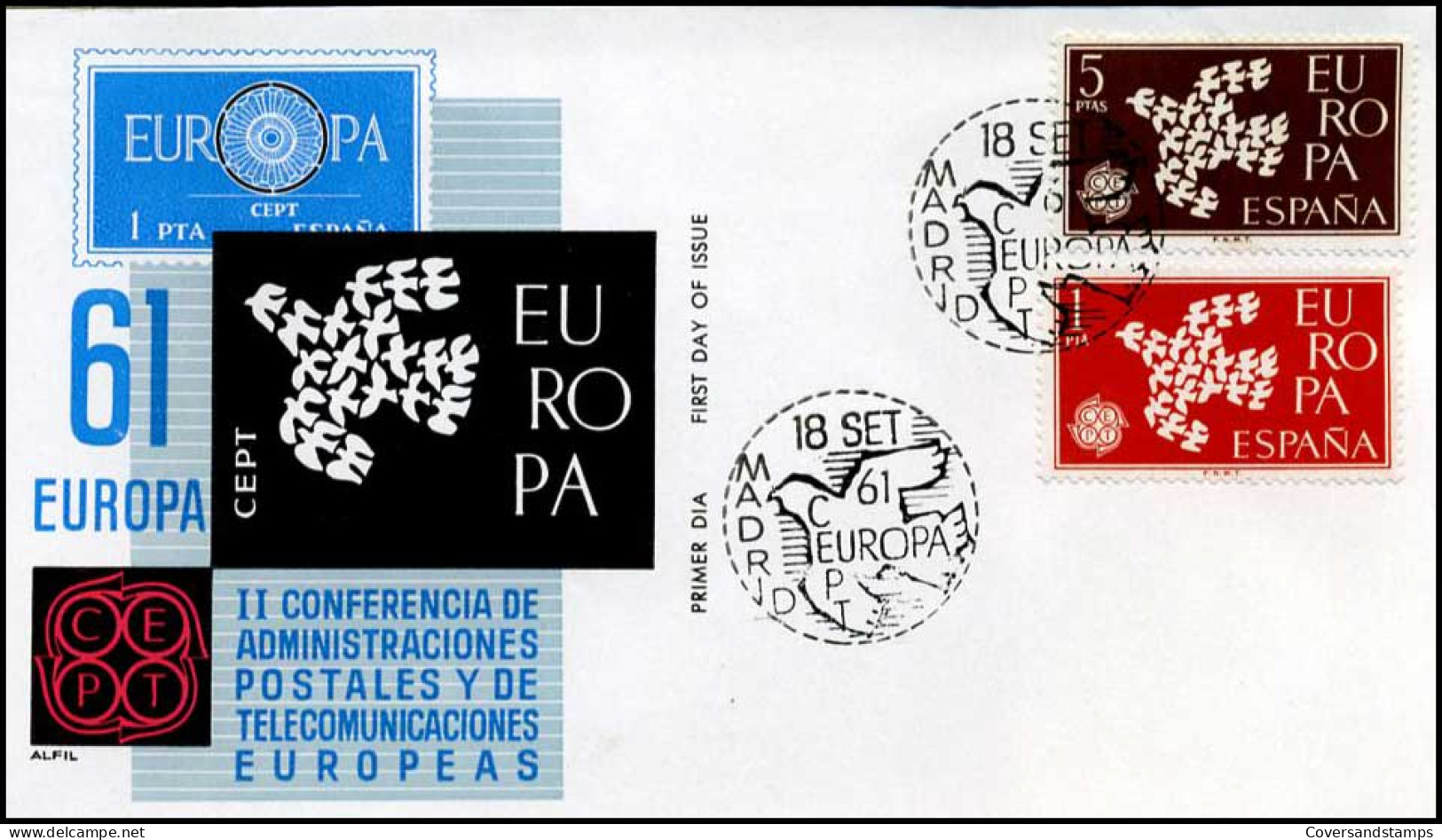 Spanje - FDC - Europa CEPT 1961 - 1961