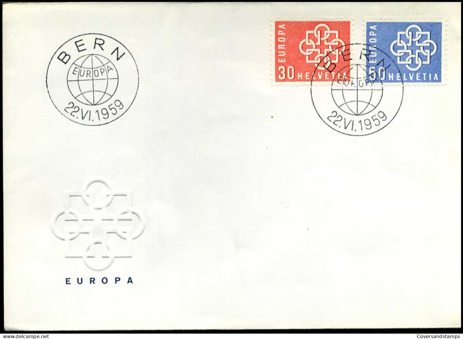 Zwitserland  - FDC - Europa CEPT 1959 - 1959