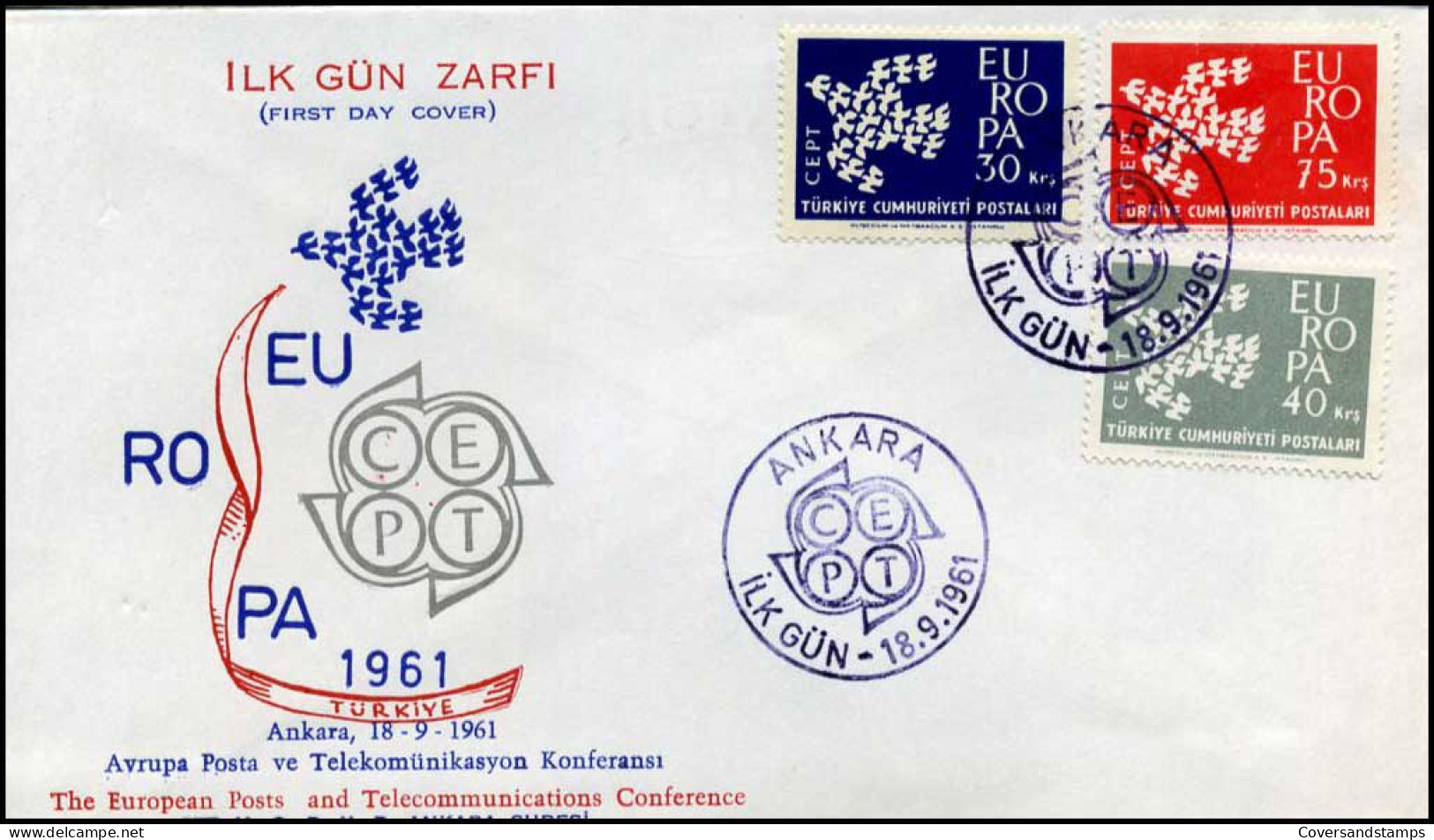 Turkije - FDC - Europa  CEPT - 1961