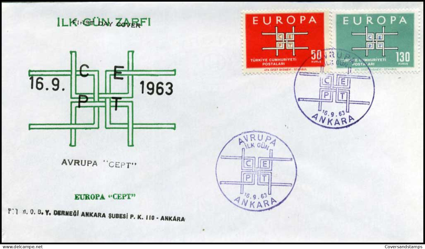 Turkije - FDC - Europa  CEPT - 1963
