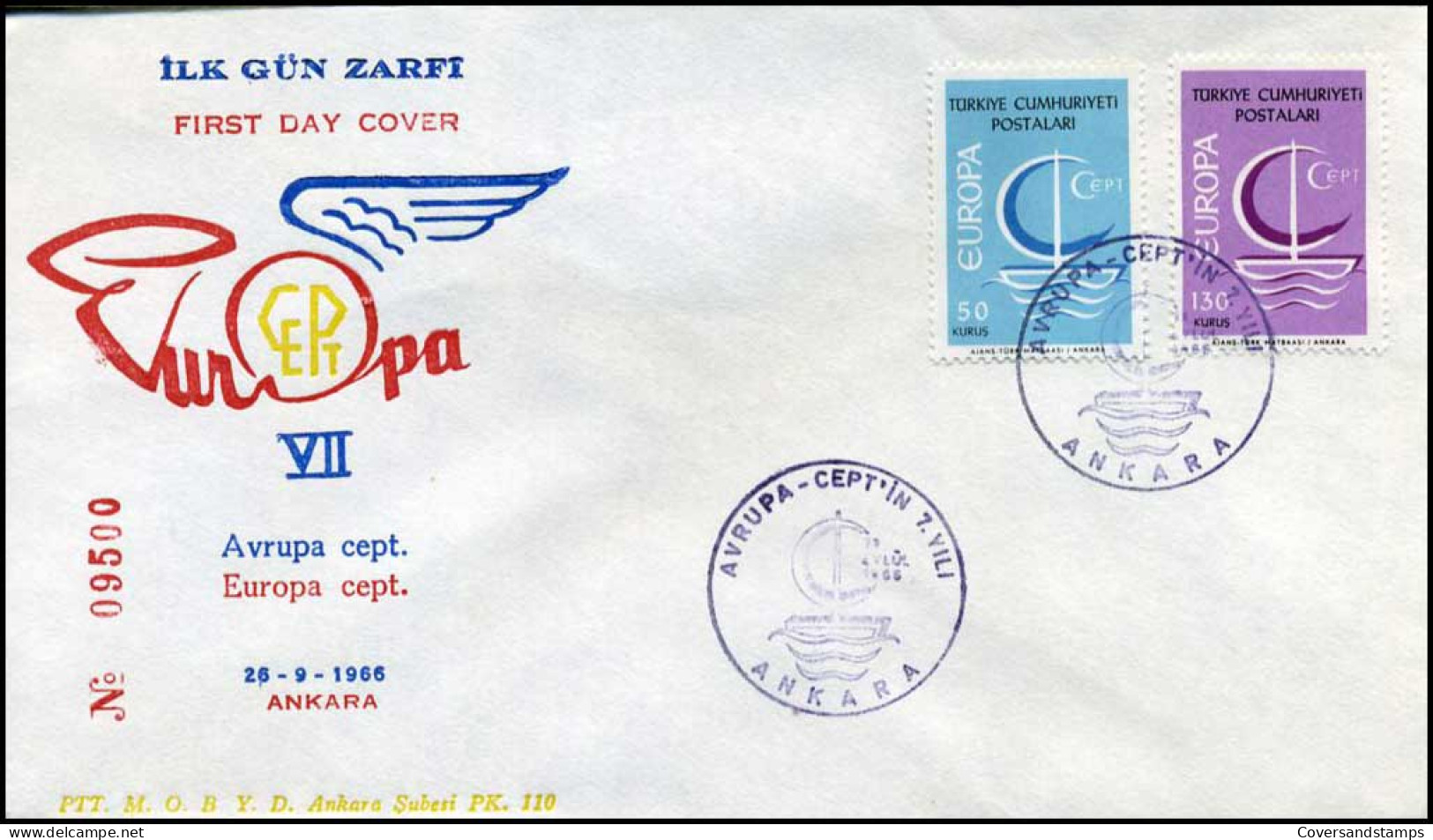 Turkije - FDC - Europa  CEPT - 1966